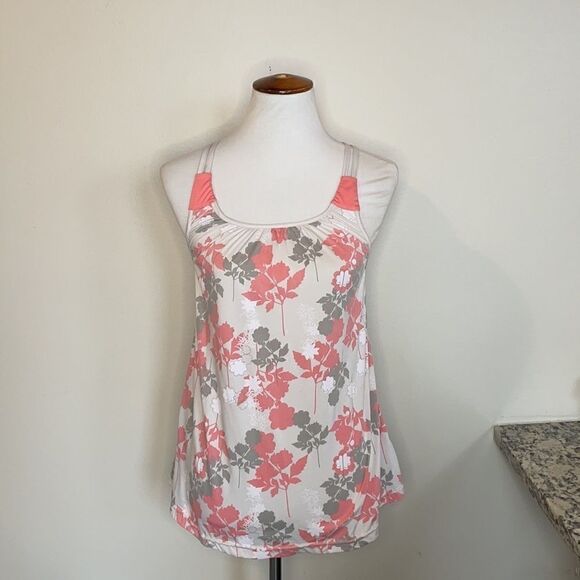 Body Touch Floral Pink Racerback Tank Top (Size: Medium) - Picture 4 of 12